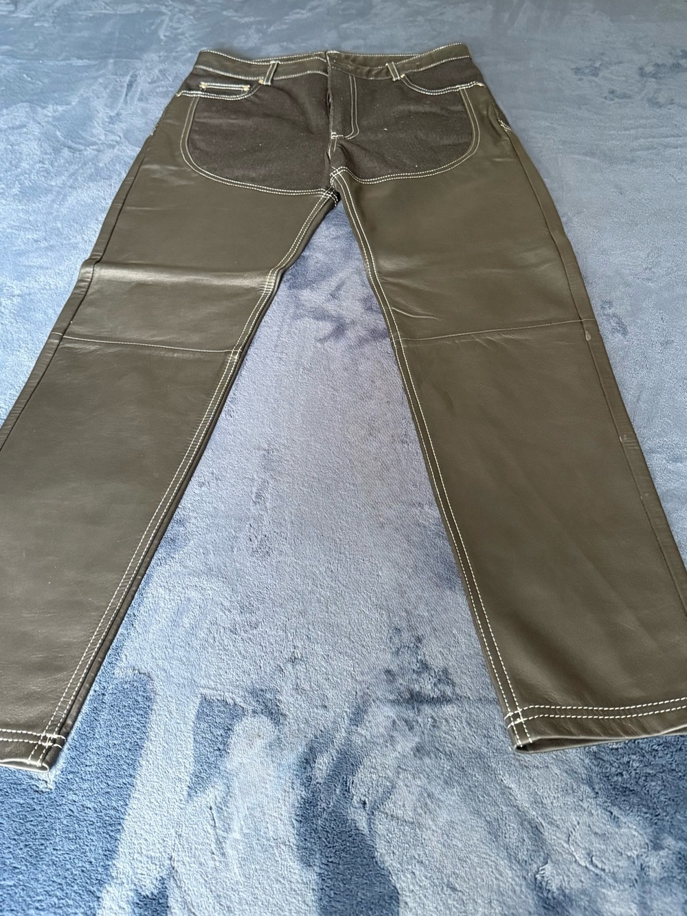 Understated Leather Black Chaps Jeans Women’s XL NWT Genuine Leather Western
